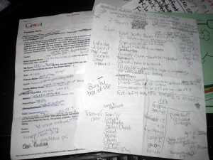 This is what the scribblings of an insane person planning a mutual activity look like.